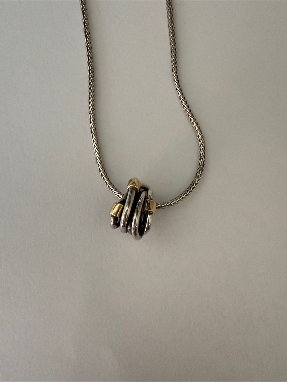 Pandora retired 925 ALE stamps silver with 14k accents Snake Chain - Picture 5 of 7